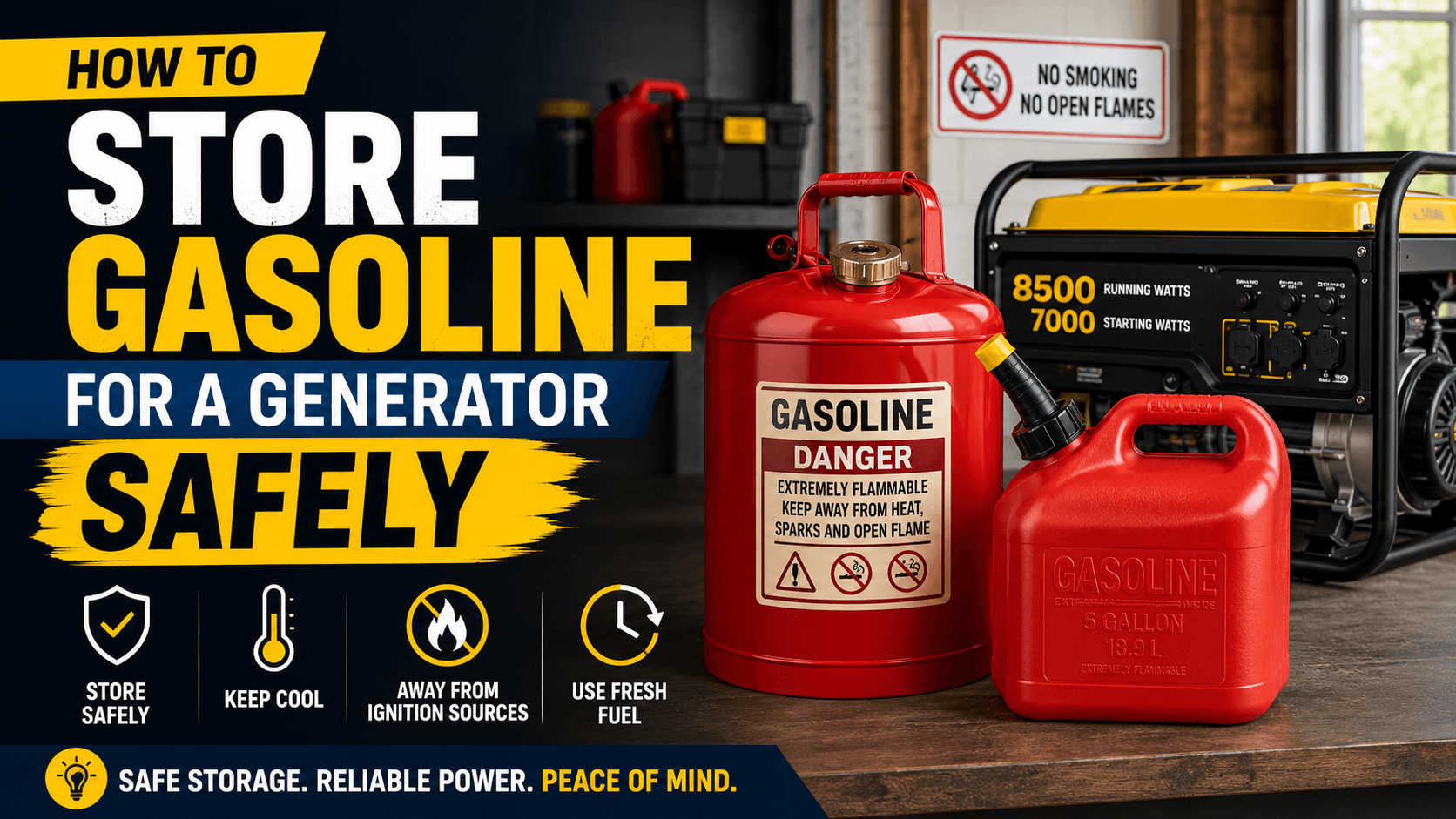How to Store Gasoline for a Generator Safely