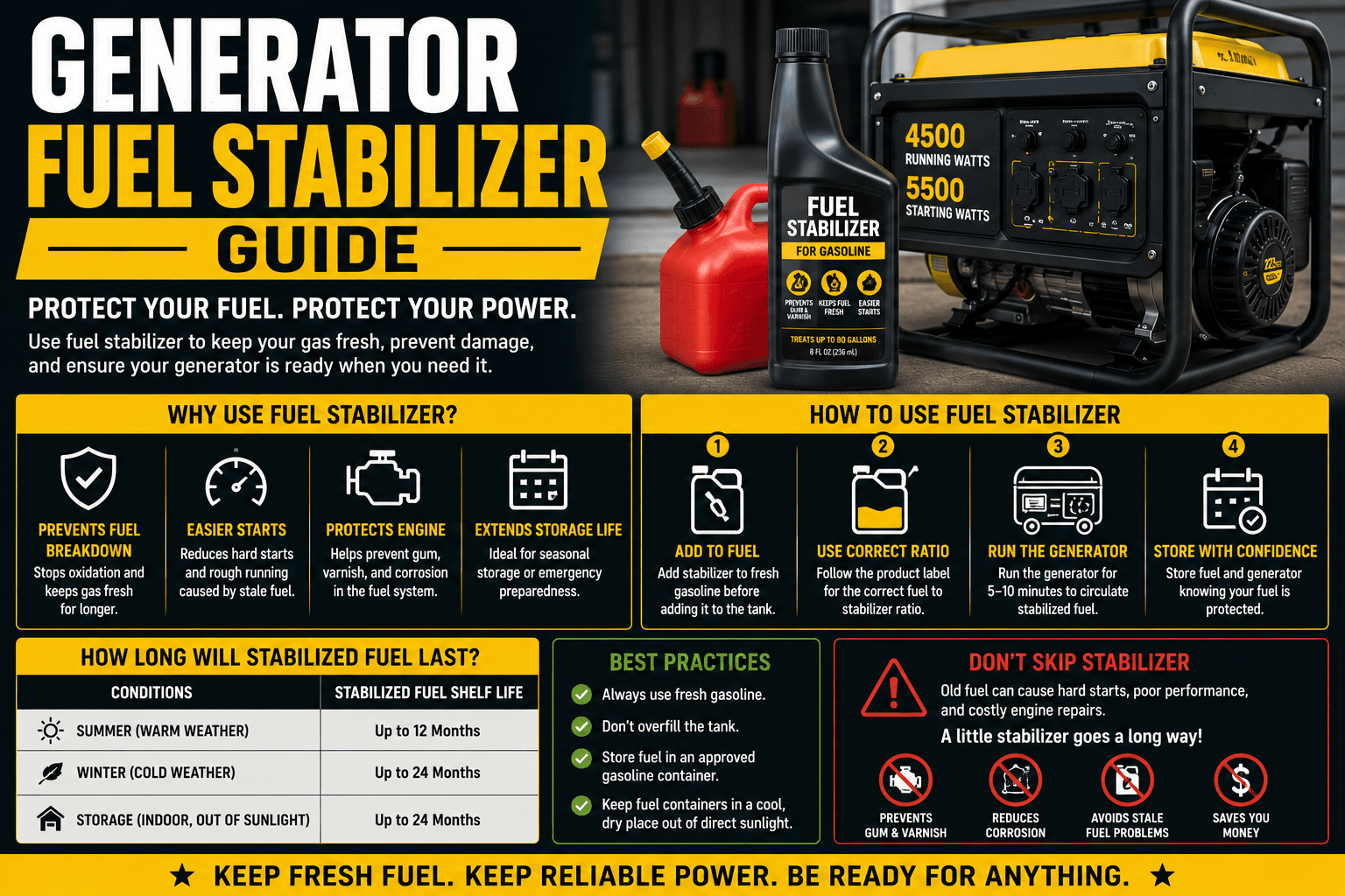 Generator Fuel Stabilizer Guide