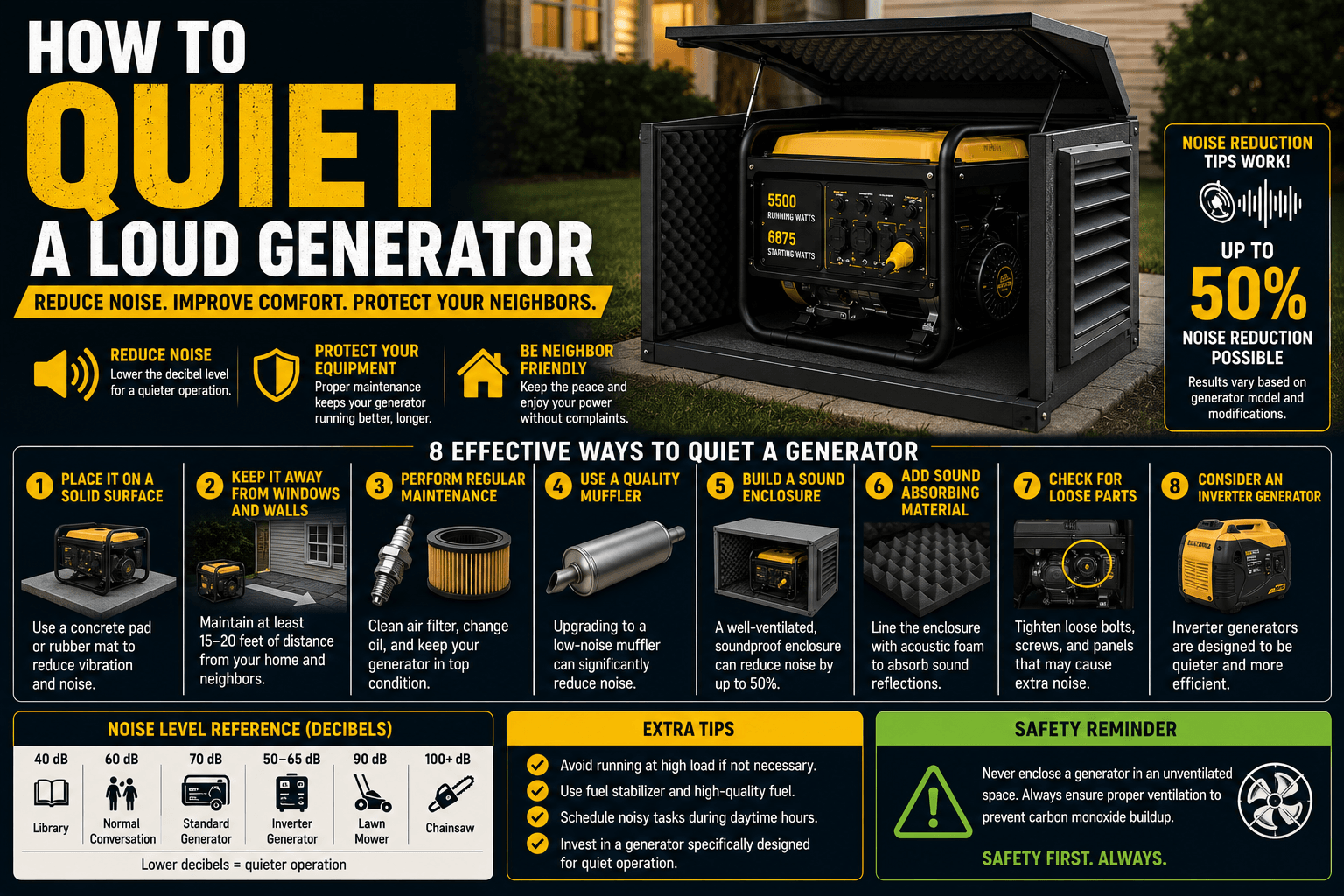 How to Quiet a Loud Generator