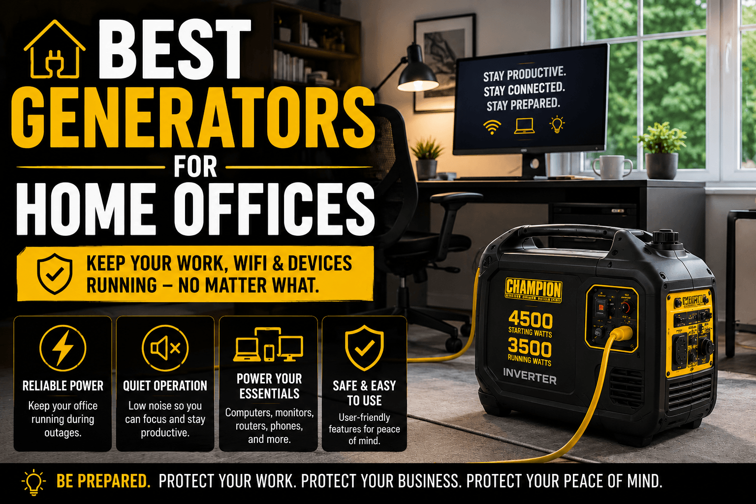 Best Generators for Home Offices (2026 Guide)