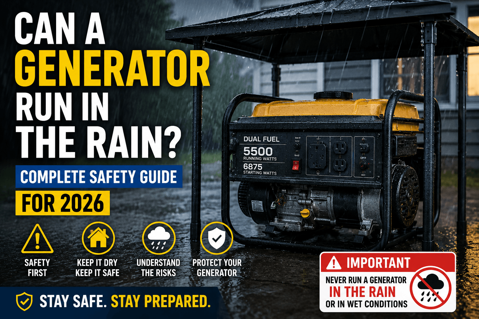 Can a Generator Run in the Rain? (Complete Safety Guide for 2026)