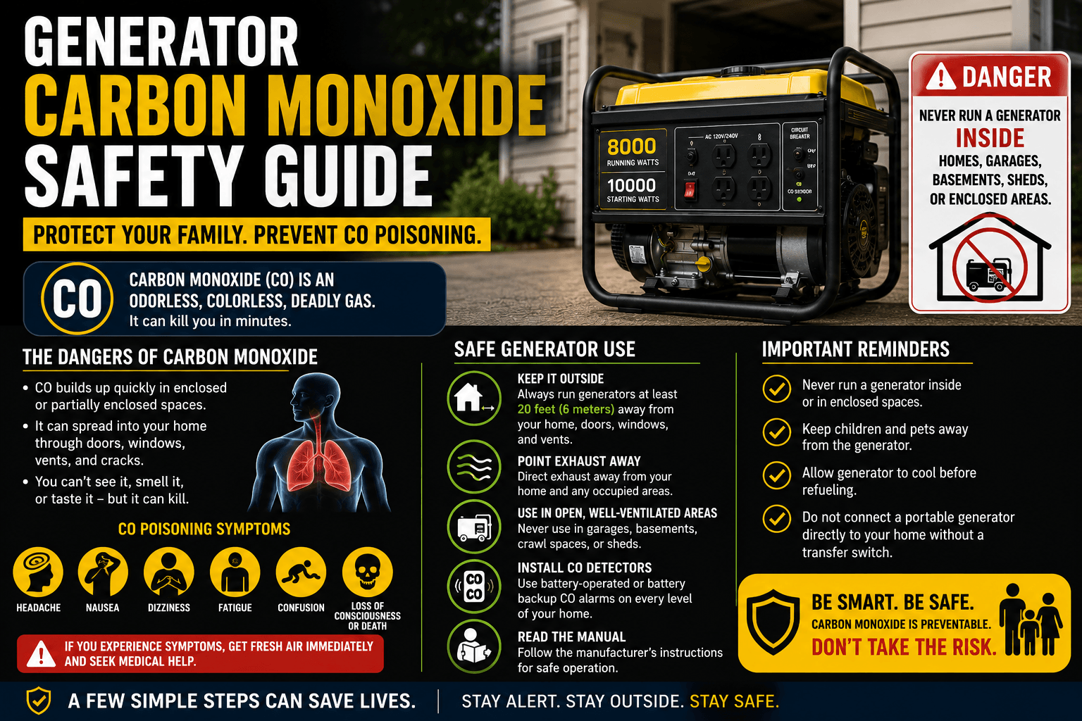 Generator Carbon Monoxide Safety Guide (2026): How to Protect Your Family