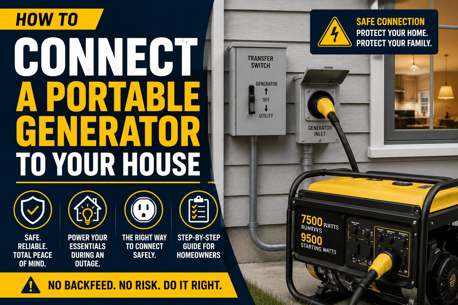 How to Connect a Portable Generator to Your House