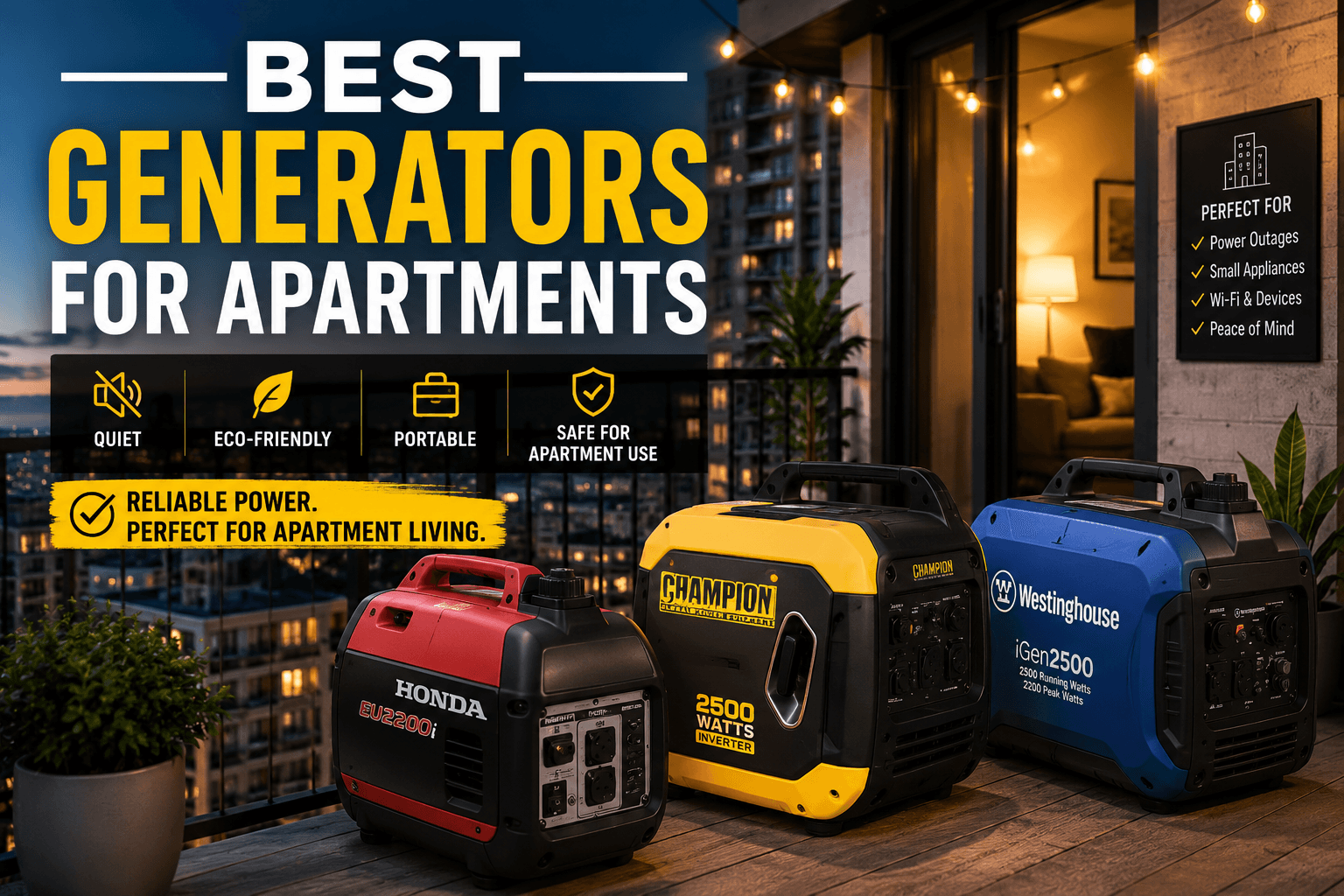 Best Generators for Apartments (2026 Guide)