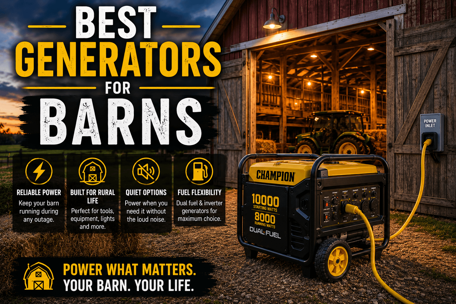 Best Generators for Barns (2026 Guide)